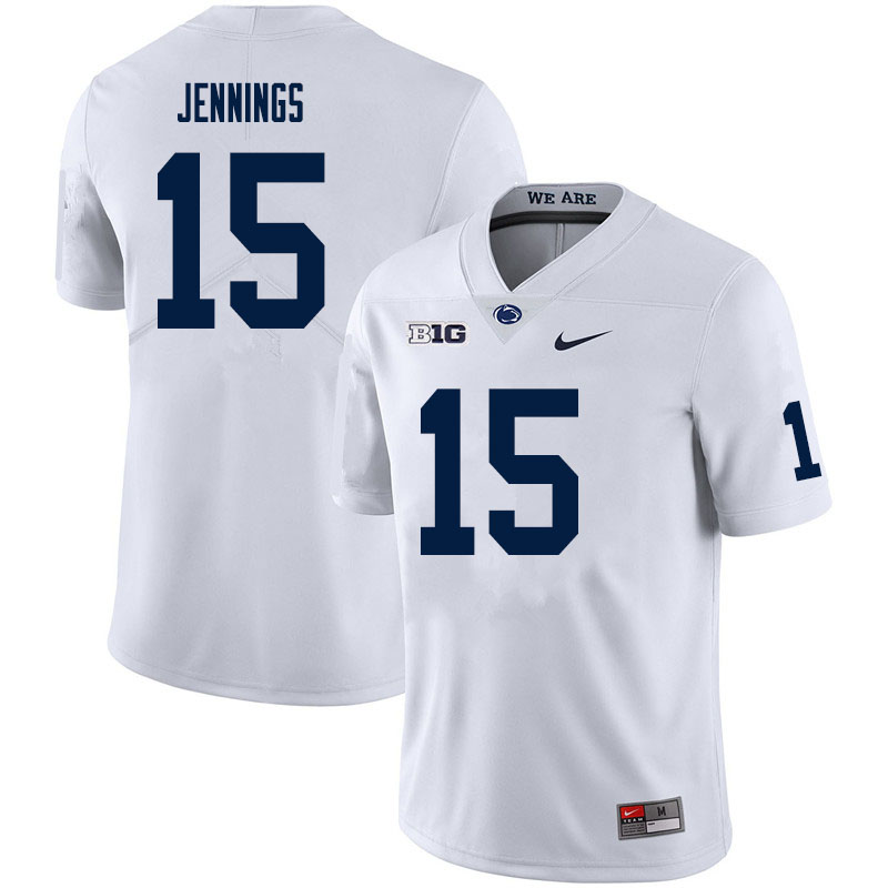 NCAA Nike Men's Penn State Nittany Lions Enzo Jennings #15 College Football Authentic White Stitched Jersey KBC7698WV